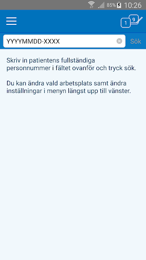Android application e-Förskrivning screenshort