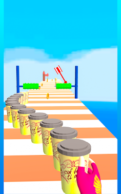 Perfect Coffee Cup Stack 3D - Screenshot 1