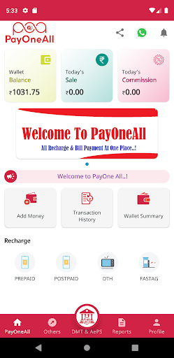 PayOneAll 5 Cashback Recharge