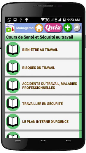 Android application Sante & Securite au Travail screenshort