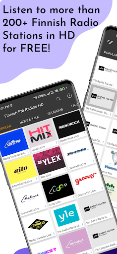 Android application Finnish FM Radios HD screenshort