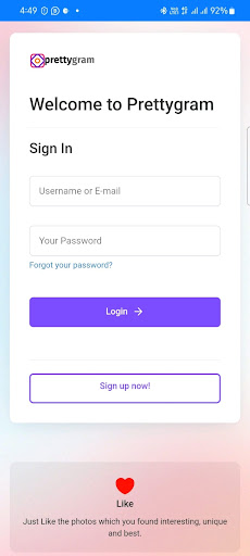 Android application Prettygram screenshort