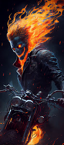 Captura 18 Flame Skull Wallpapers 2023 HD android