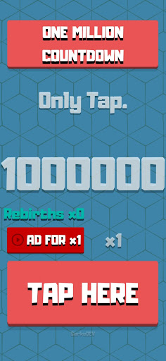 Android application One Million Countdown - Tapper screenshort