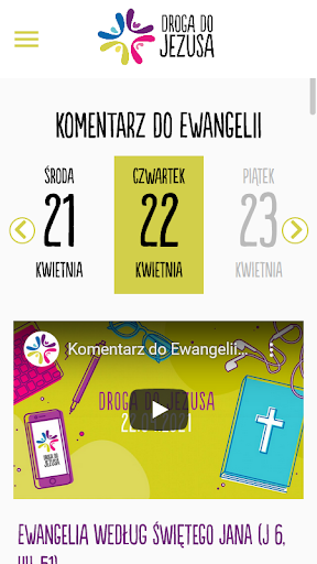 Android application Droga do Jezusa screenshort