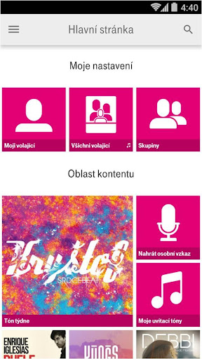 Android application Uvítací tóny screenshort