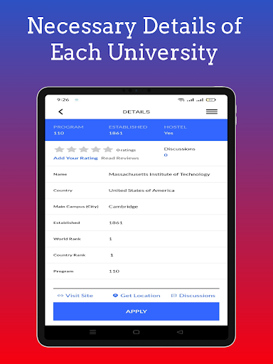 Munzill - Explore Universities Screenshot