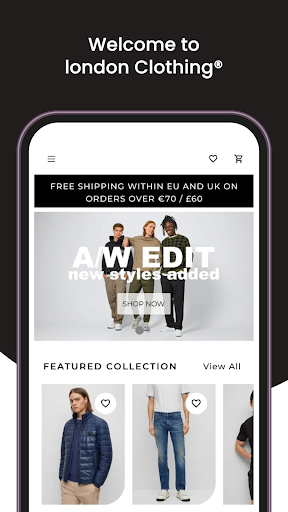 Android application London Clothing Company screenshort