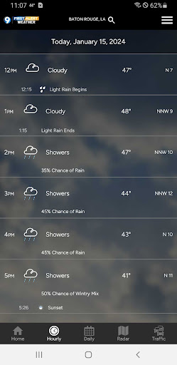 Screenshot of WAFB First Alert Weather