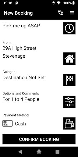 Ace Taxis Stevenage Screen 2