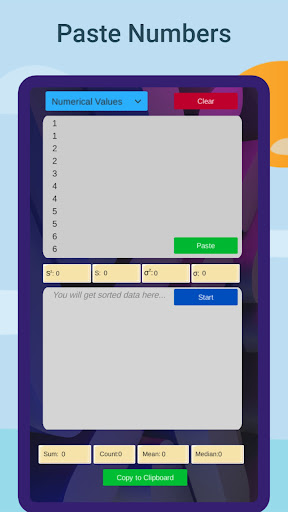 Data Sorter Screen 2