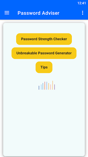 Android application Password Adviser screenshort