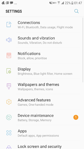 Android application Settings Shortcut screenshort