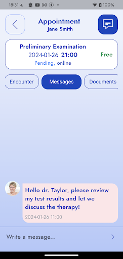 Medrec:M Clinic Screen 3