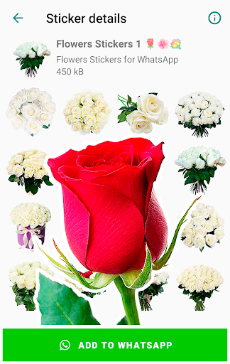 Android application Flowers Stickers for WhatsApp screenshort