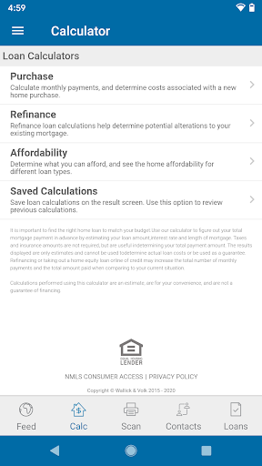 Wallick & Volk Mortgage Screen 2