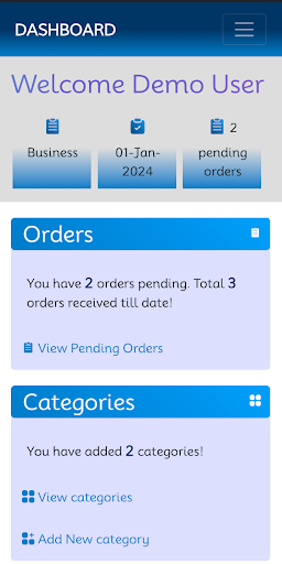 SimpleBiz - Merchant Screen 2