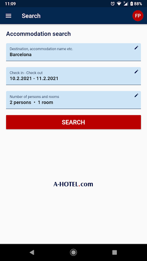 Android application A-HOTEL.com screenshort