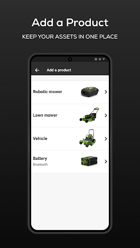 Android application Greenworks Commercial screenshort