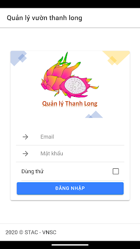 Android application Quản lý vườn thanh long (demo) screenshort
