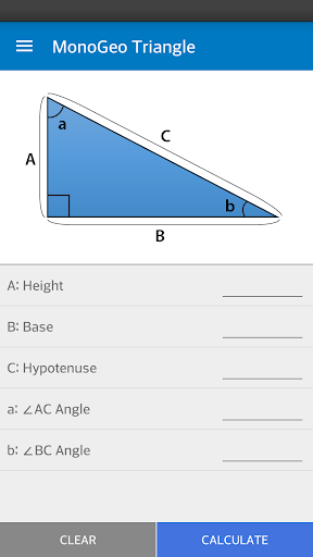 Android application Trigonometric, Pythagoras screenshort