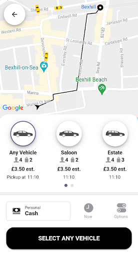 Town Taxis Bexhill-on-Sea Screen 3