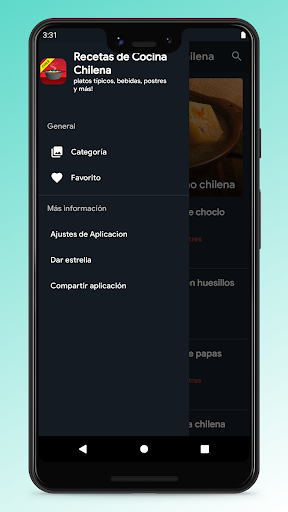 Android application Chilean Recipes - Food App screenshort