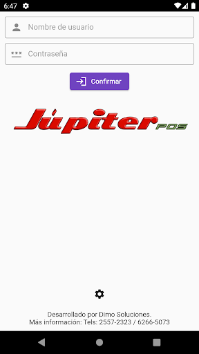 Android application Jupiter POS Restaurantes screenshort
