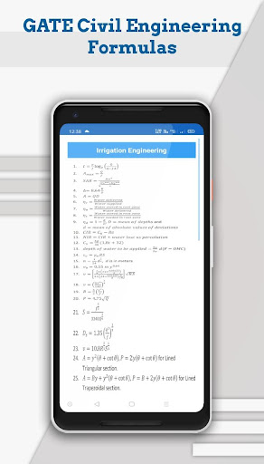 GATE Civil Engineering Formula Screen 3