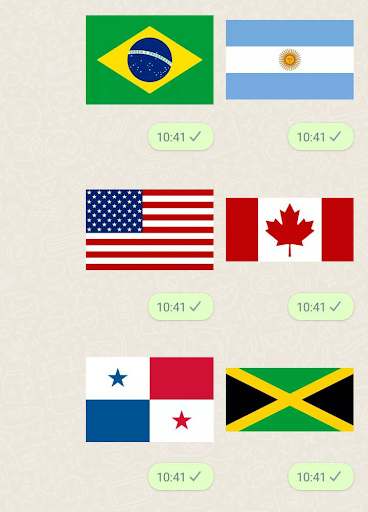 Android application America Flags Stickers screenshort