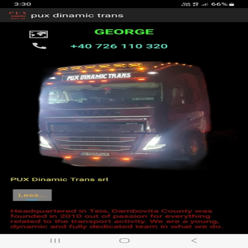 Android application pux dinamic trans srl screenshort
