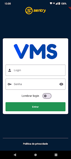 Android application Sentry VMS screenshort