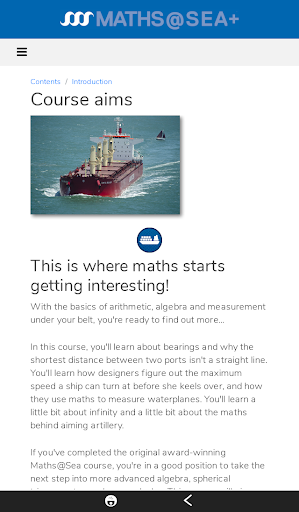 Android application Maths at Sea PLUS screenshort