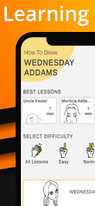 Screenshot 6 Cómo dibujar Miércoles Addams android