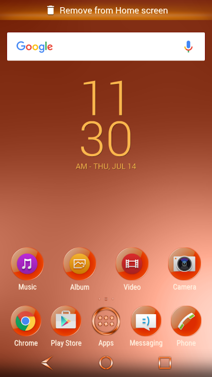 Shiny Orange Theme for Xperia - 1.6.0 - (Android)