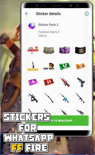 STICKERS FOR WHATSAPP FF FIRE 2020