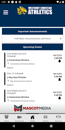 Westbury Christian Athletics Screen 2