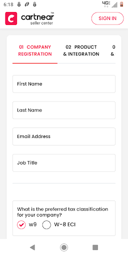 Cartnear Seller - Sell Online Screen 2