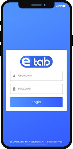 Android application ETAB screenshort