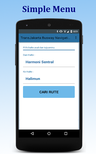 Android application TransJakarta Busway Navigation screenshort