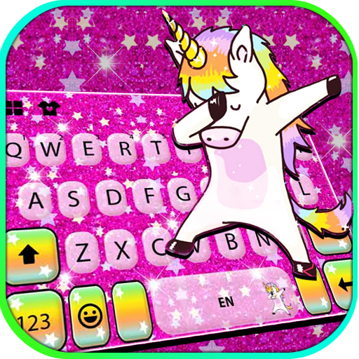 Glitter Star Unicorn Keyboard logo