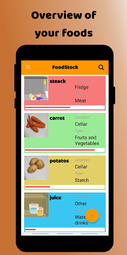 Android application FoodStock screenshort