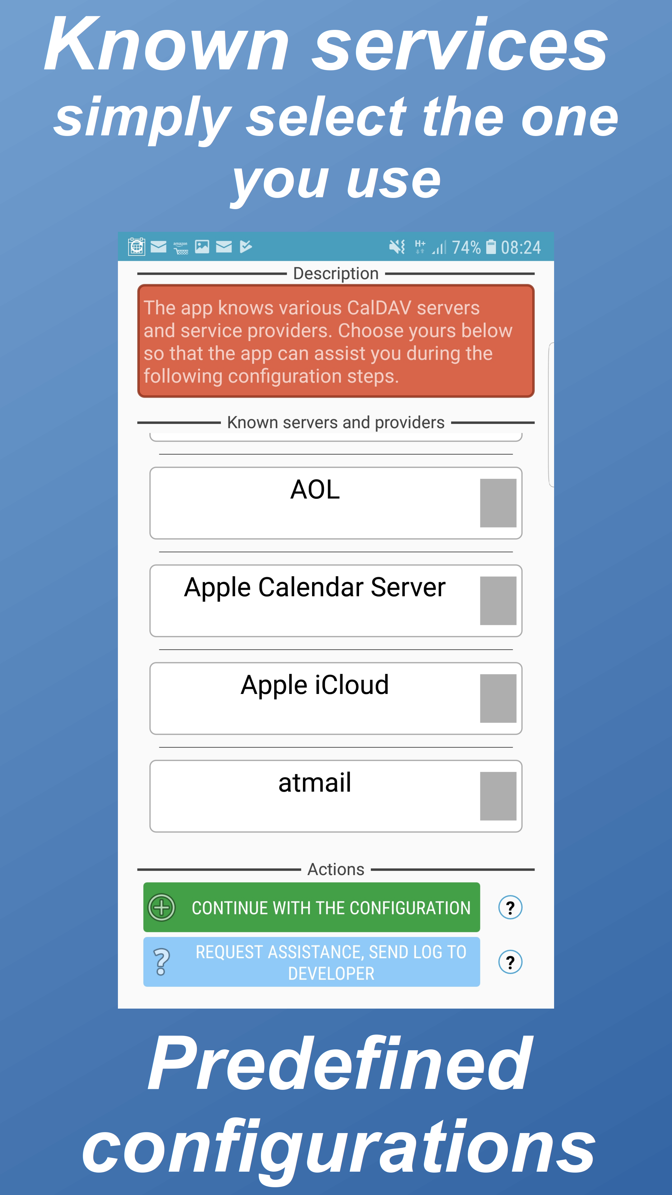 Android application CalendarSync - CalDAV and more screenshort