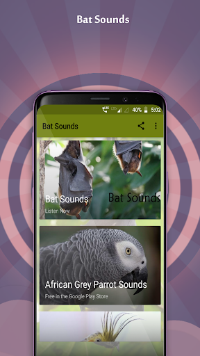 Android application Bat Sounds screenshort