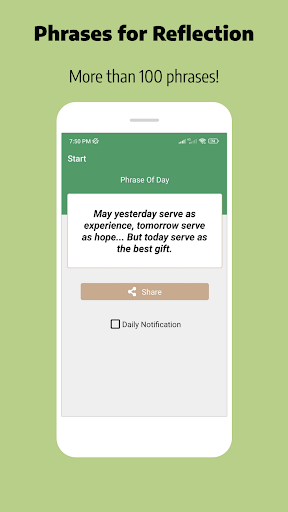 Android application Phrases to Reflect screenshort