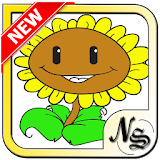 Coloring plants and zombies icon