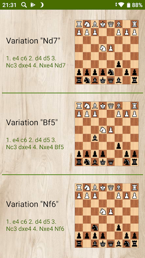 Screenshot of Chess - Classic Caro-Kann