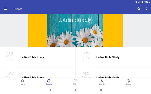 Screenshot of Covenant Church of East Texas