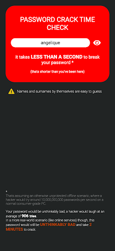 Password Strength Tester Screen 3