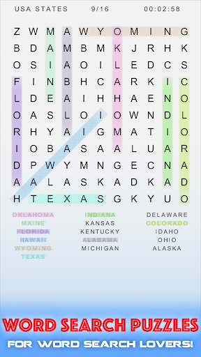Android application Word Search Puzzles : Classic screenshort